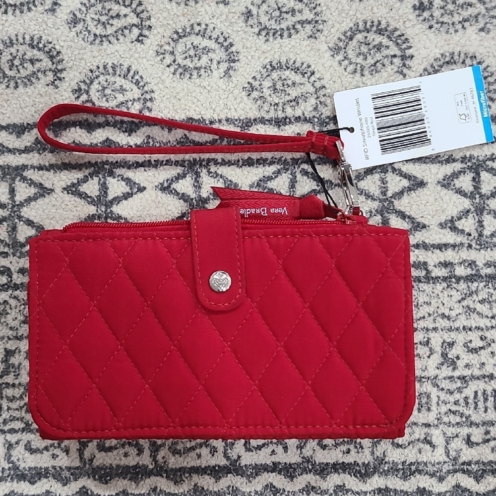 Vera Bradley  RFID Smartphone Wristlet Tango Red Wallet. - Picture 2 of 7